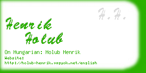henrik holub business card